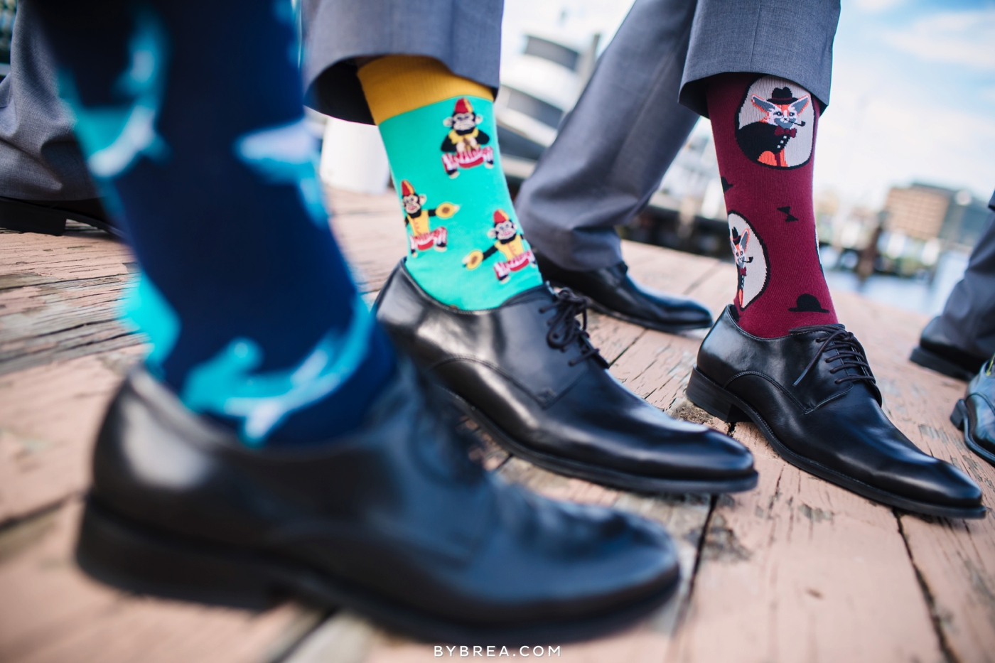 Baltimore wedding photo groom and groomsmen socks