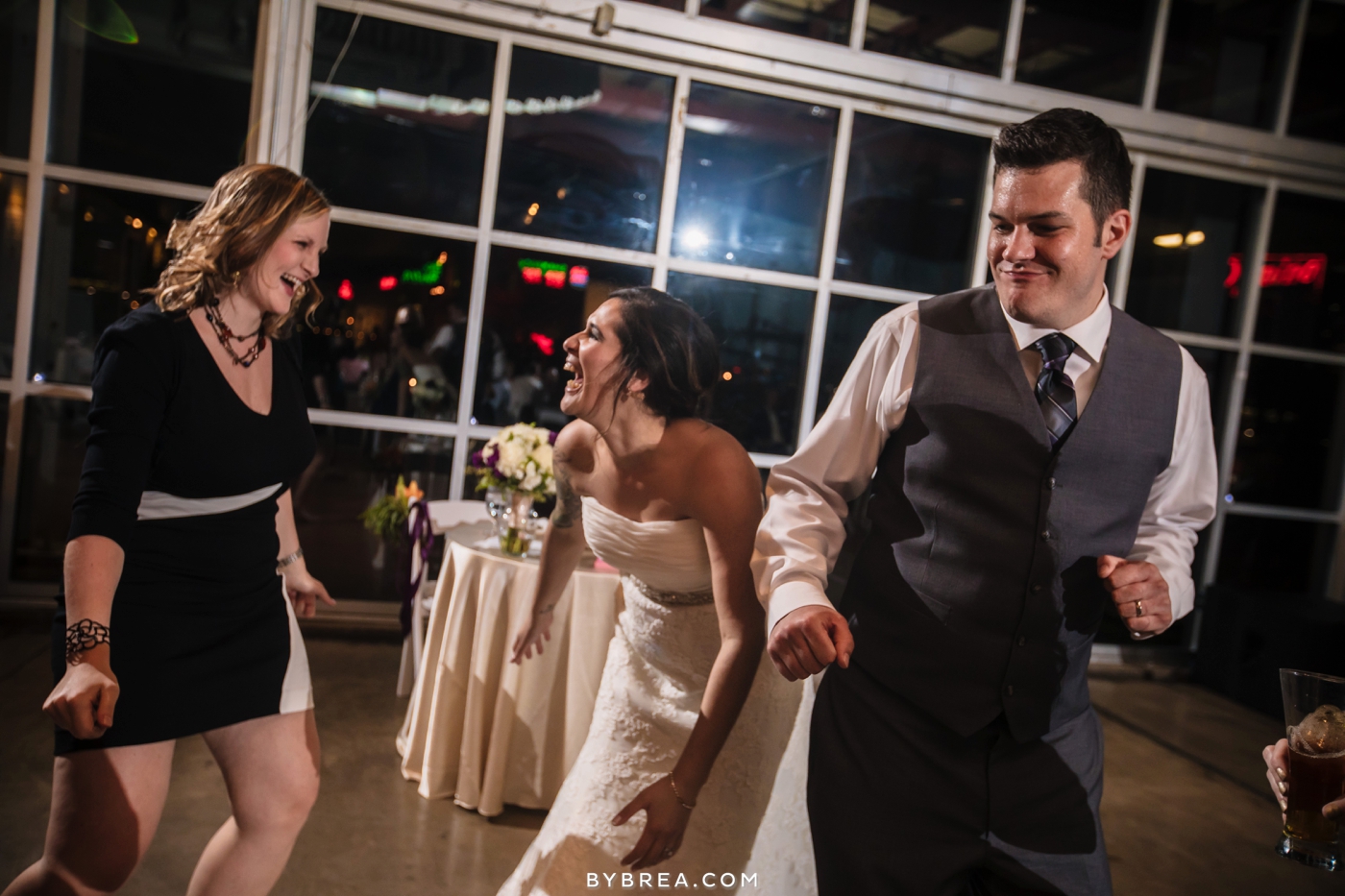 Baltimore wedding photo bride and groom dancing at reception