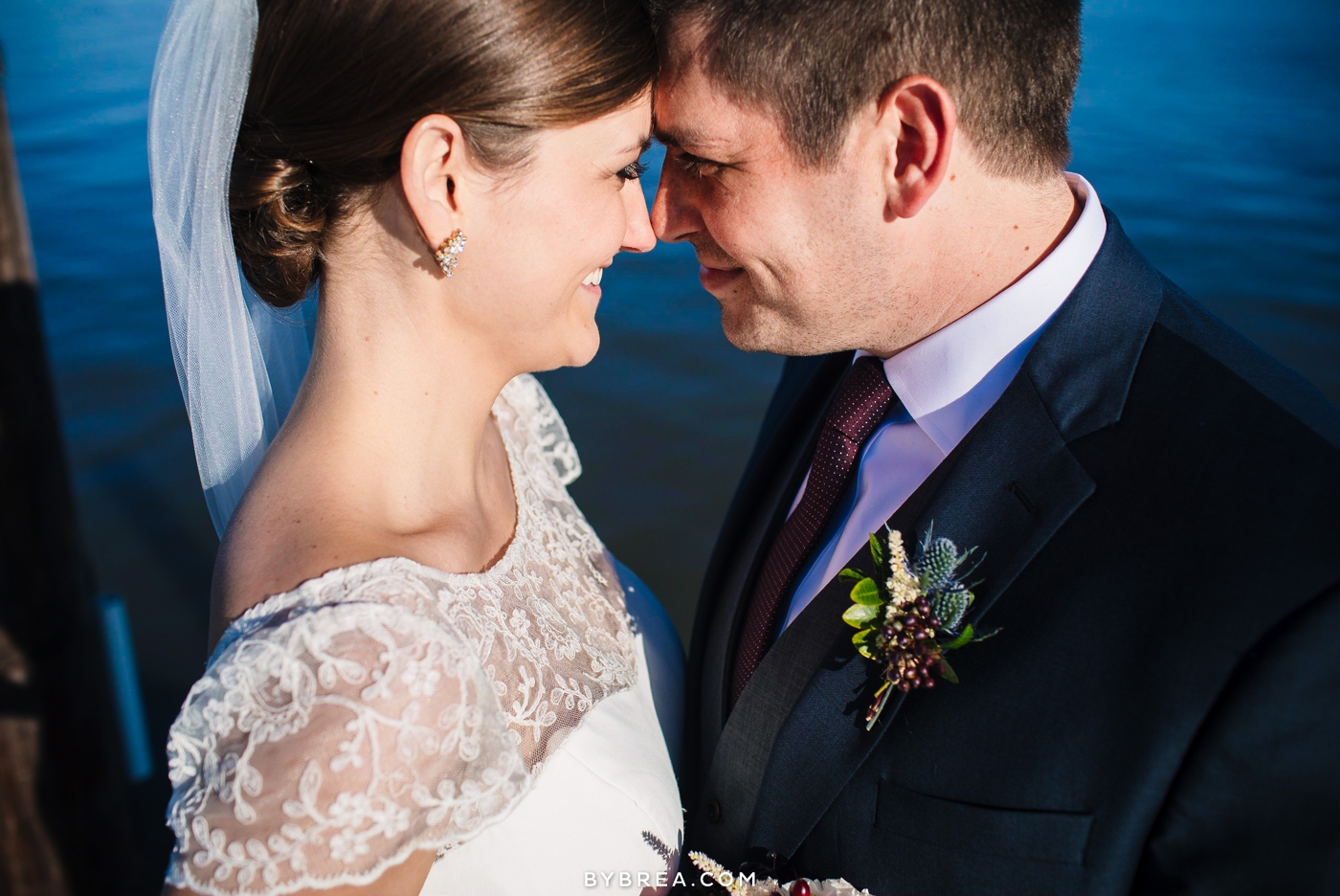 Vandiver Inn wedding groom and bride nose-to-nose