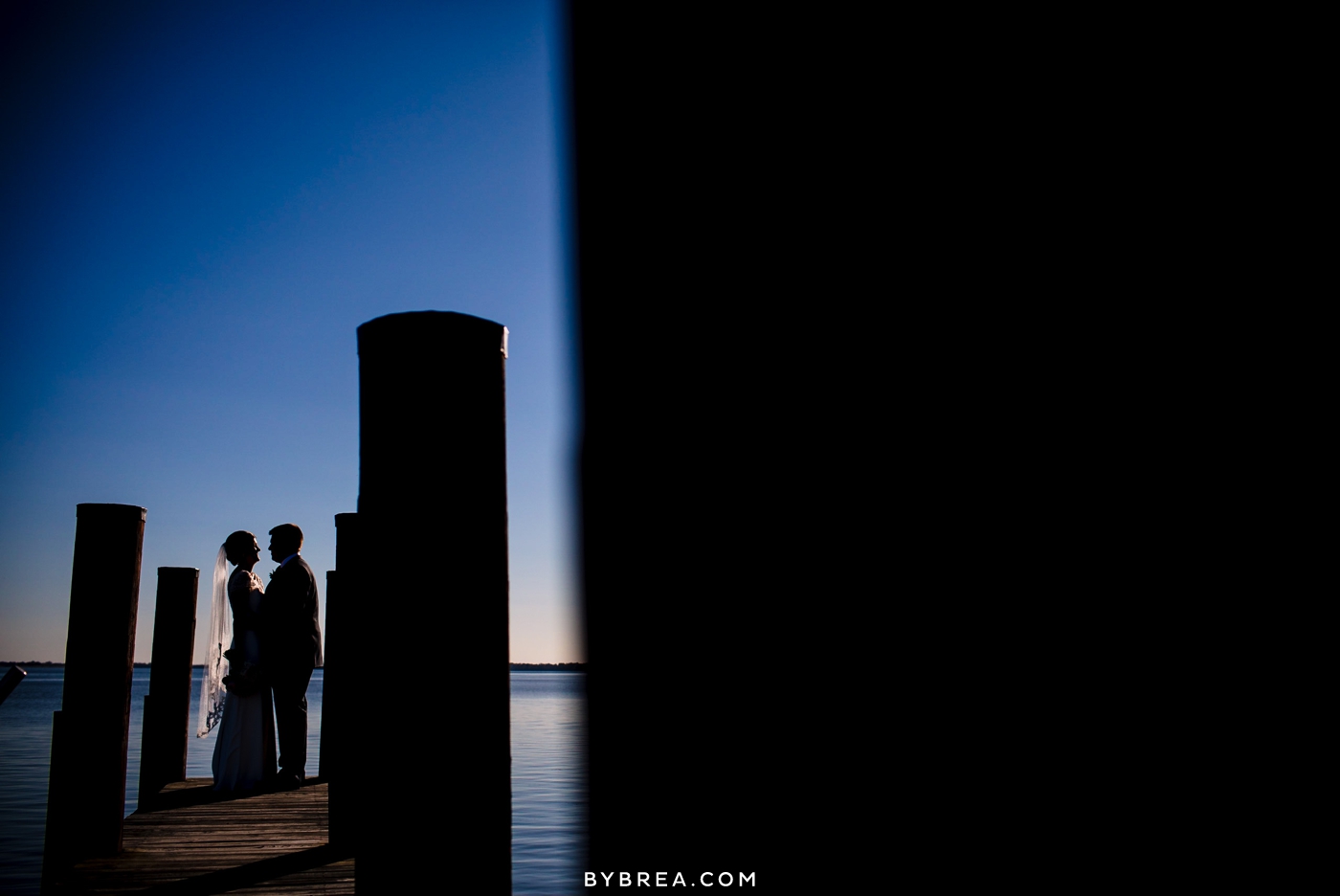 Vandiver Inn wedding bride and groom standing in silhouette together