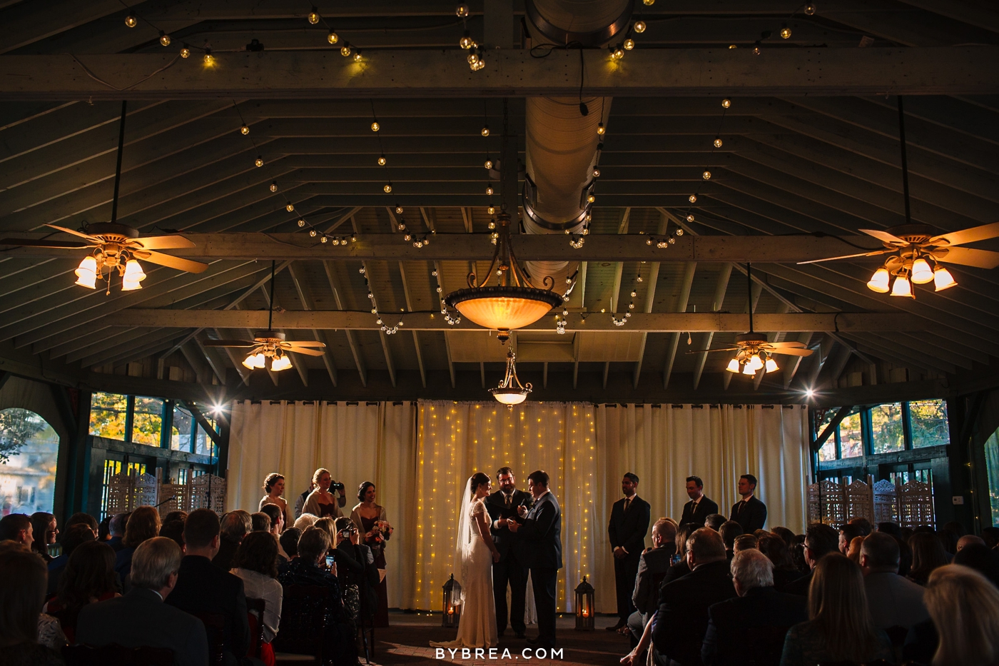 Vandiver Inn wedding full ceremony with lights