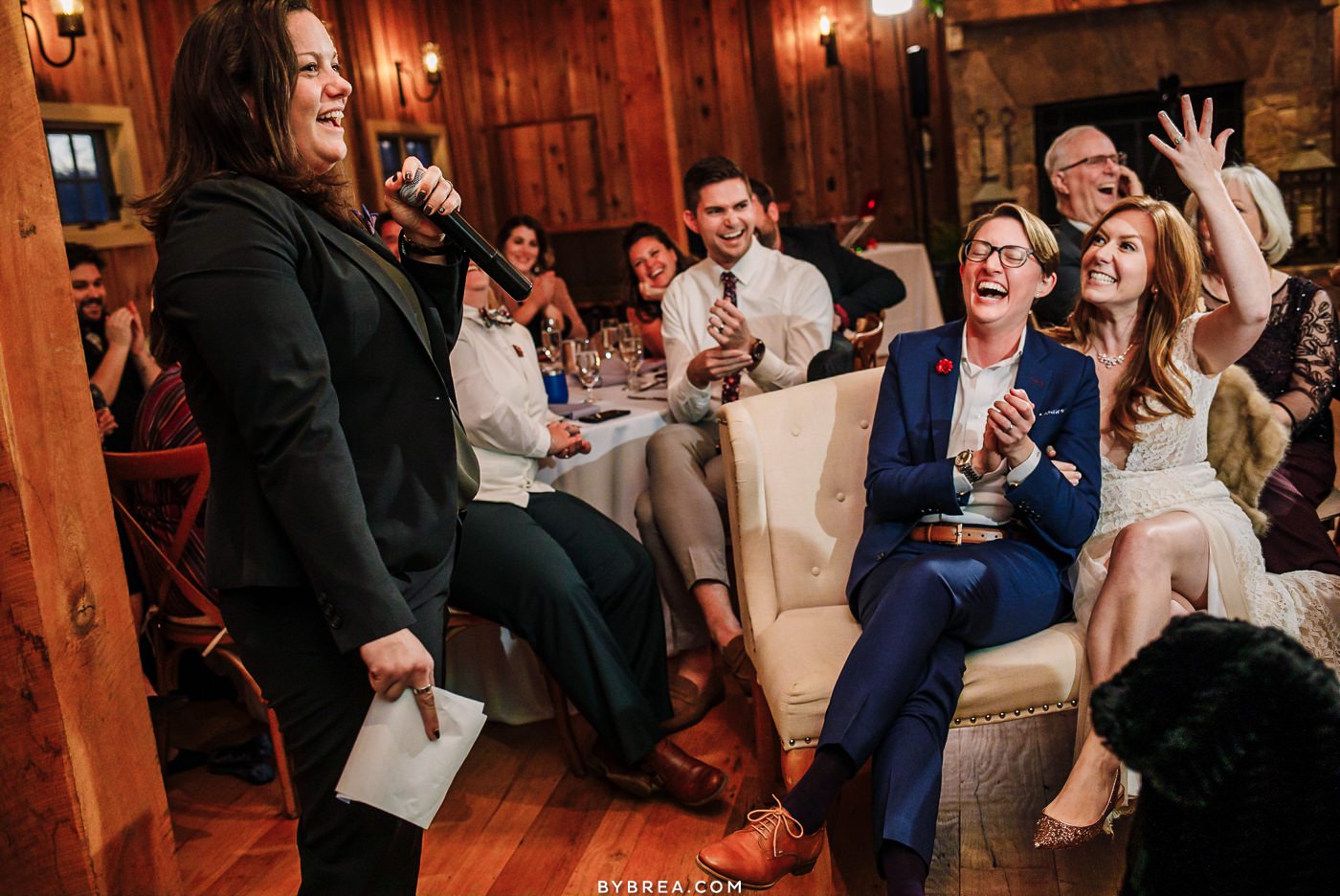 Candid moment during LGBTQ wedding Baltimore wedding photography 