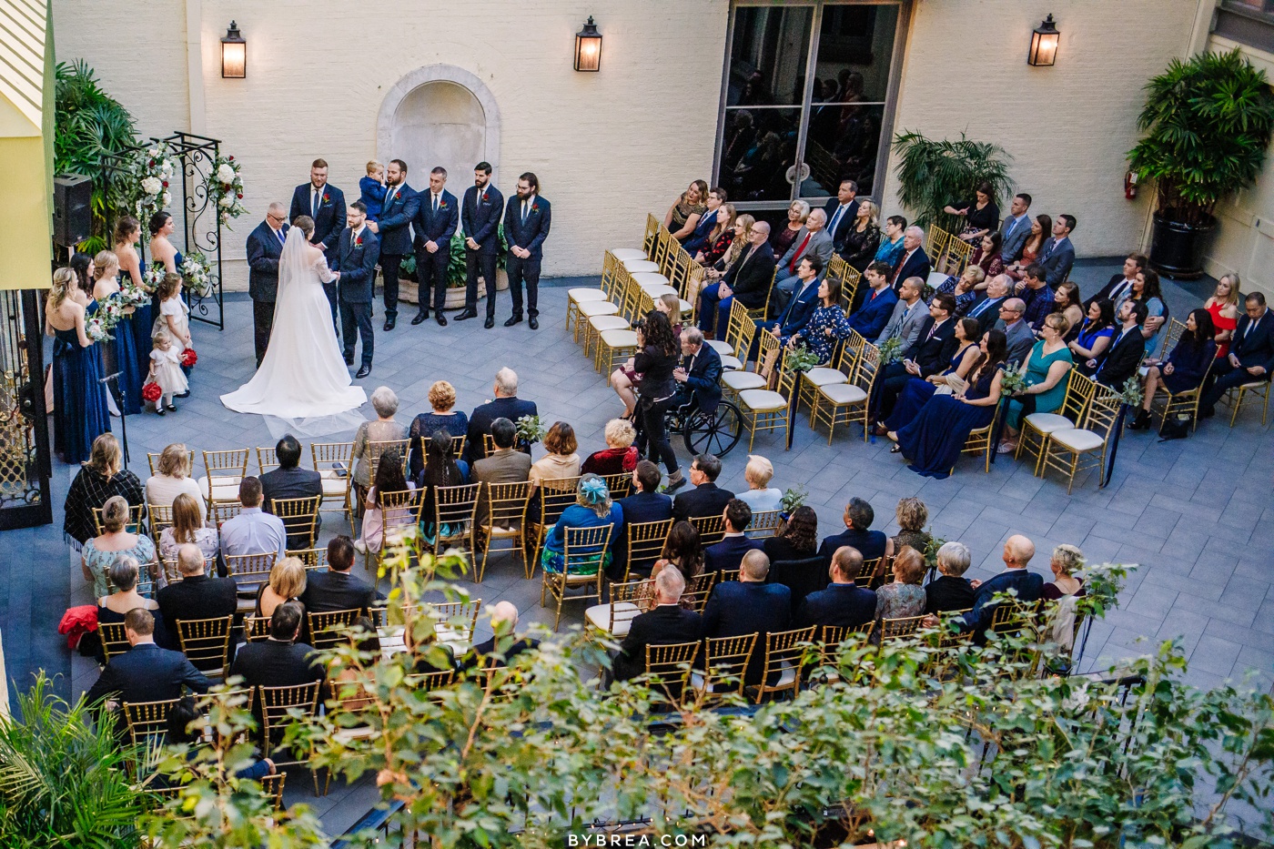 Ceremony photo of wedding at Engineer's Club in Baltimore