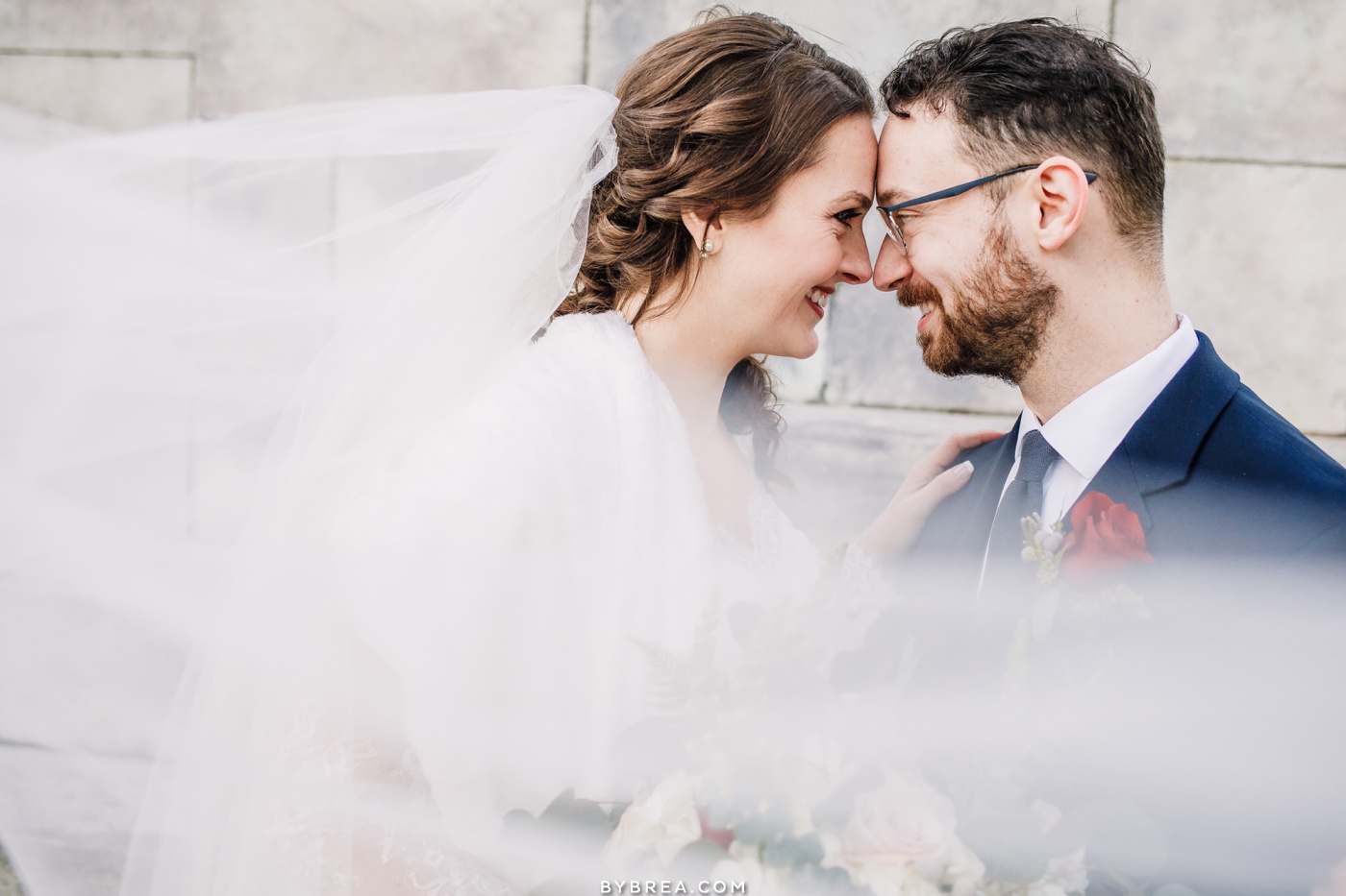 Baltimore wedding photo during wedding at Engineer's Club Mt. Vernon bride and groom portraits