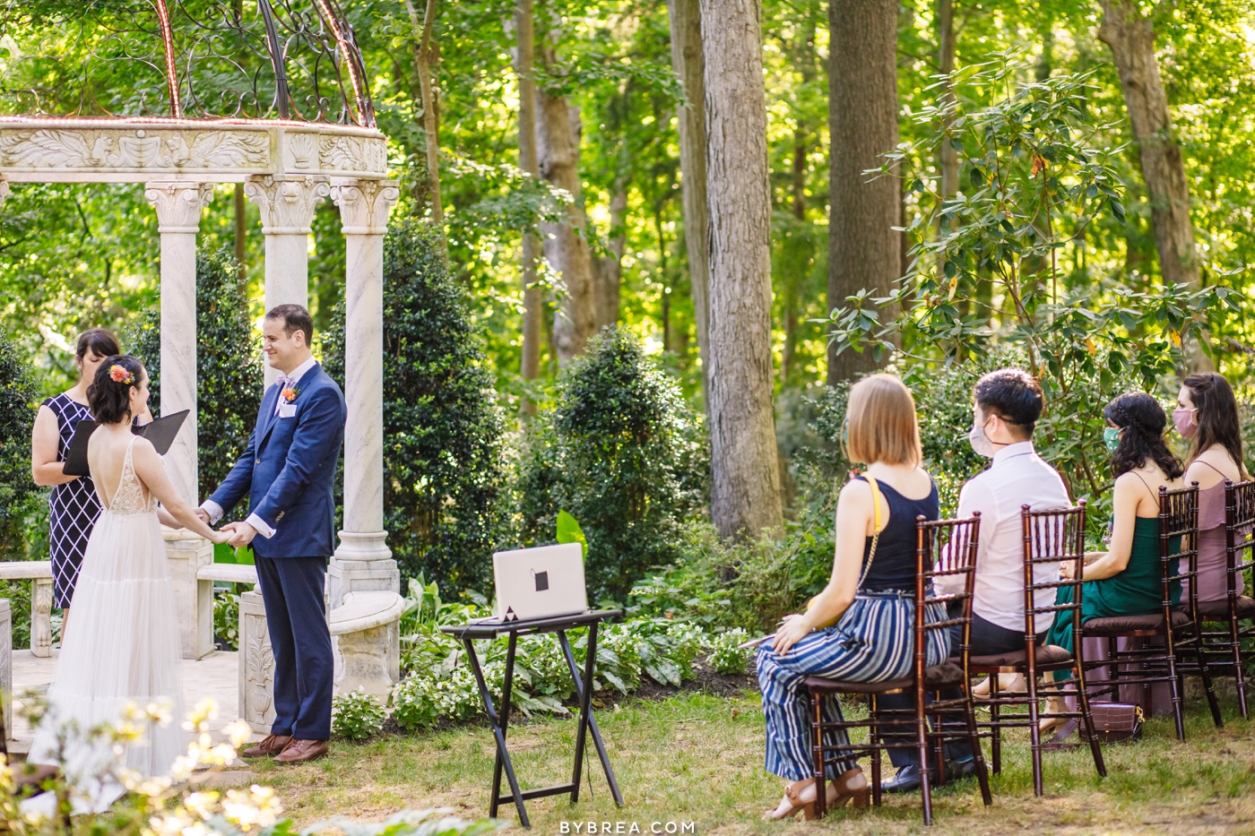 Outdoor ceremony at Gramercy Mansion