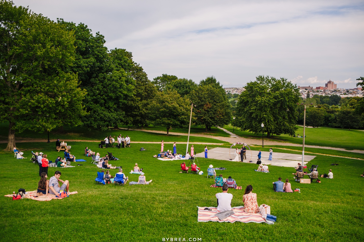 patterson park picnic wedding photos