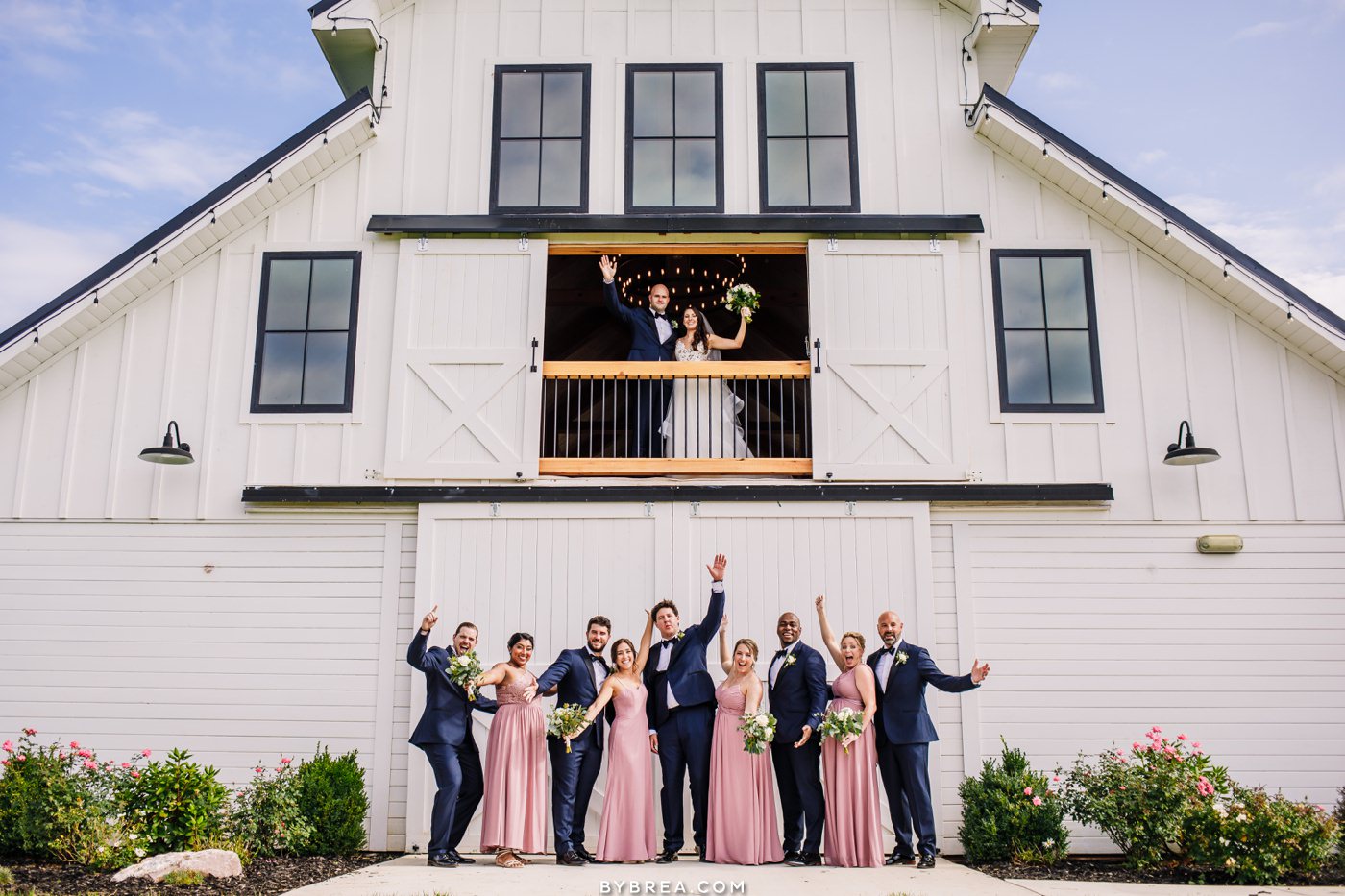 the barn at willow brook wedding party