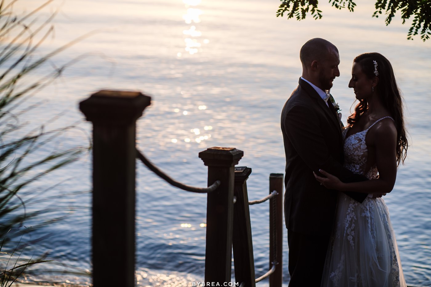 chesapeake bay beach club wedding photos at sunset