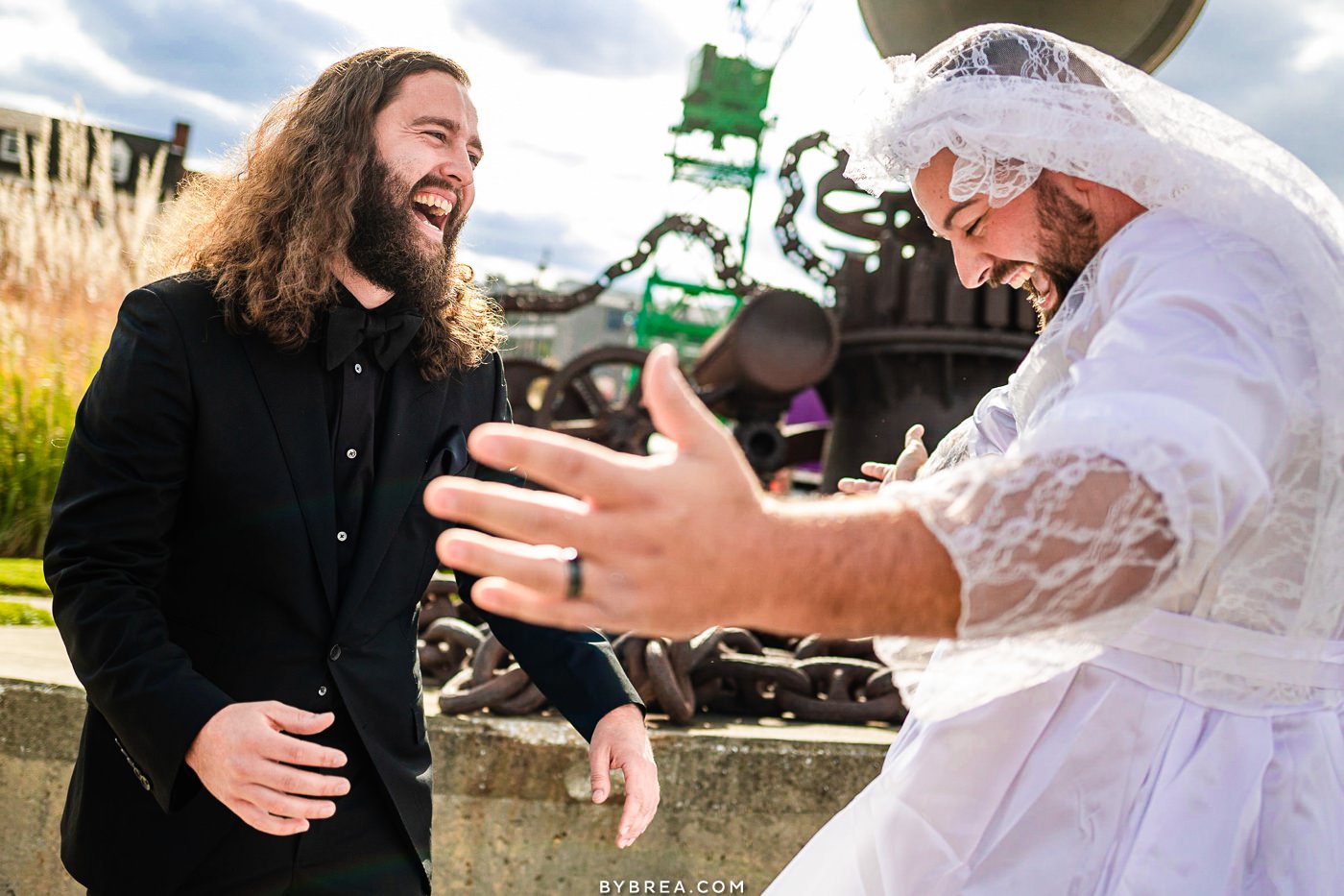 baltimore museum of industry wedding photo