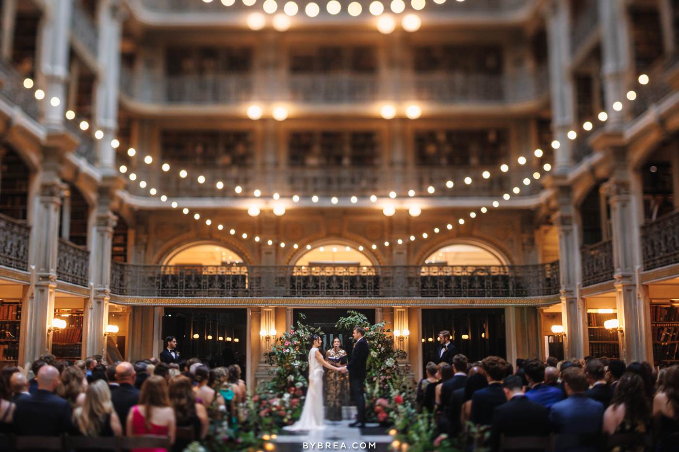 Peabody Library wedding photos by Photography by Brea