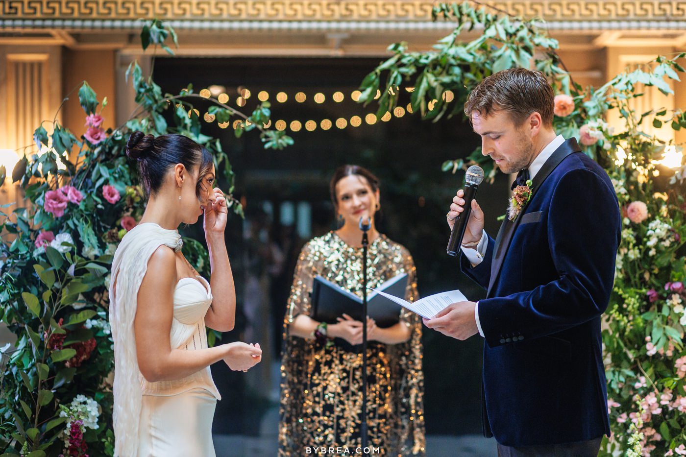 Peabody Library wedding photos by Photography by Brea